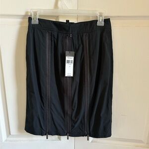 Black Zipper Detail Skirt